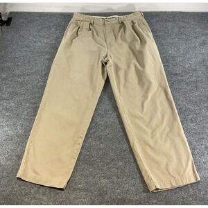 Polo Ralph Lauren 100% Cotton Pleated Chino Pants Men's 40x30 Khaki Classic Fit